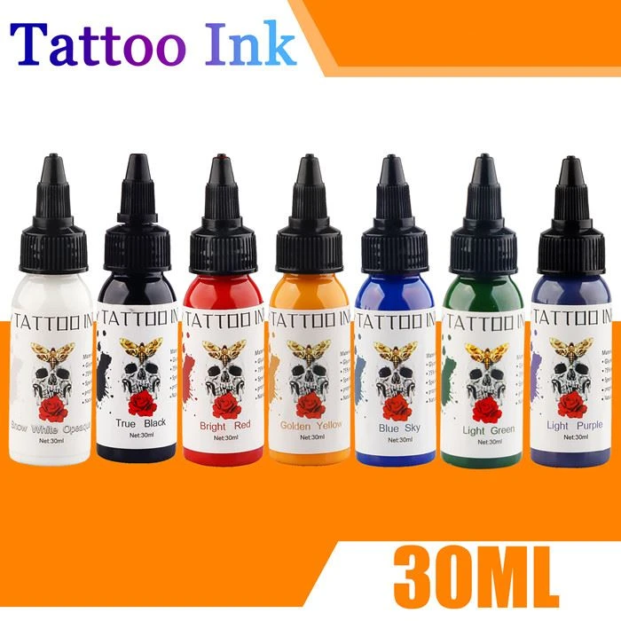 7色タトゥーインク顔料30ml