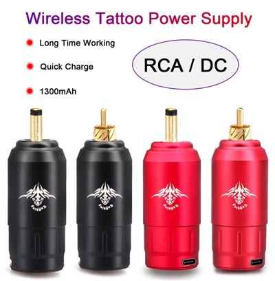 タトゥー バッテリー長寿命 1300 MAh ポータブル RCA/DC インターフェイス